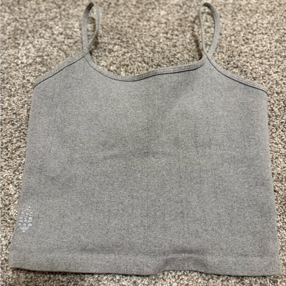 Cropped gray free people movement workout top